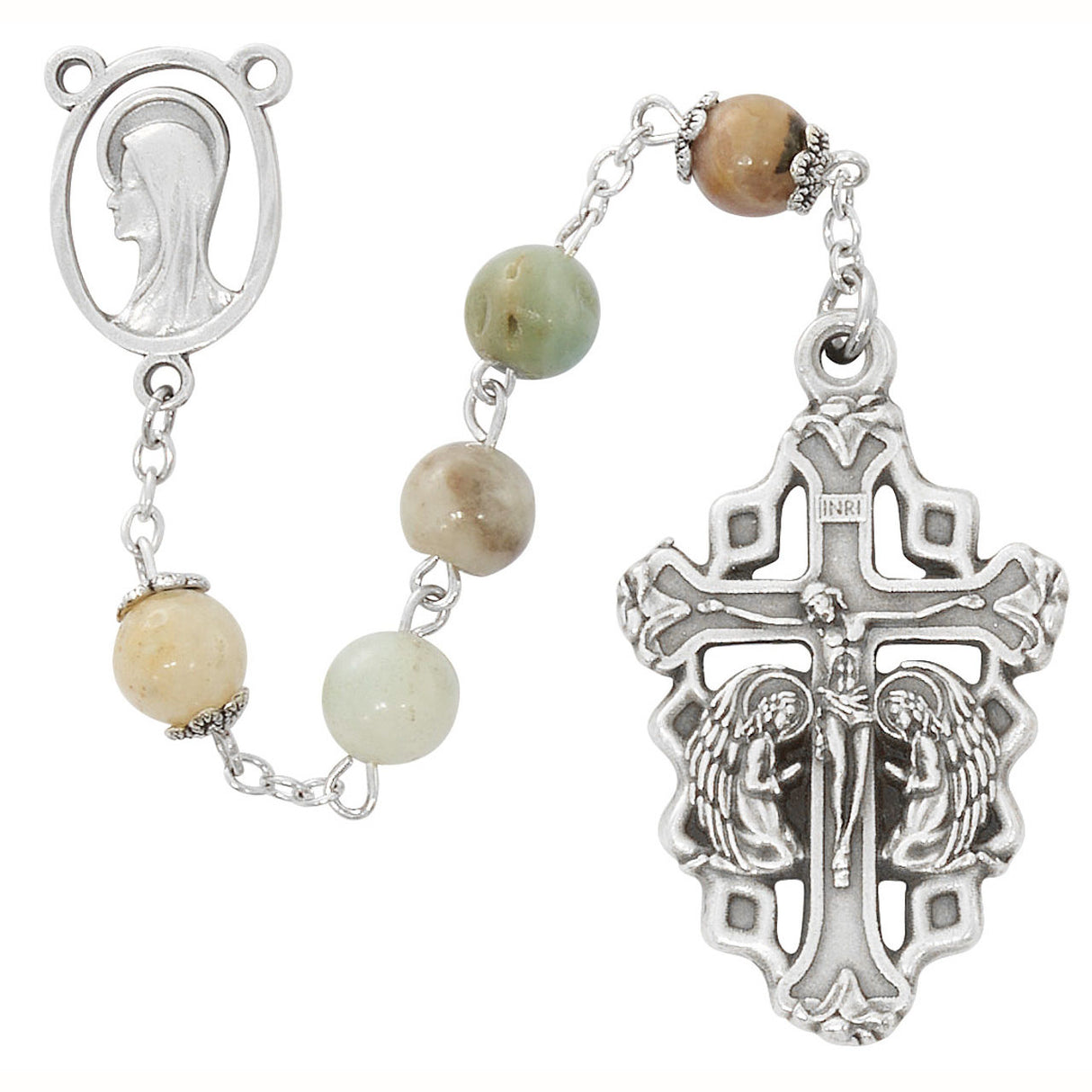 8mm Amazonite Adoration Rosary R926F
