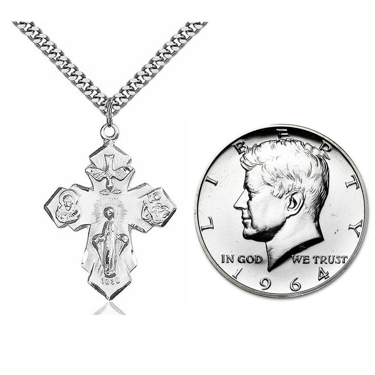 Sterling Silver 4-Way Pendant 0048SS/24S