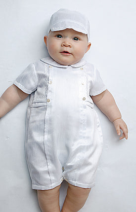 Nathan Smocked Baptism or Christening 3 Piece Outfit