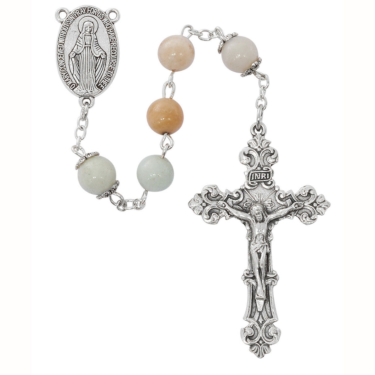 8mm Amazonite Bead Rosary R930F