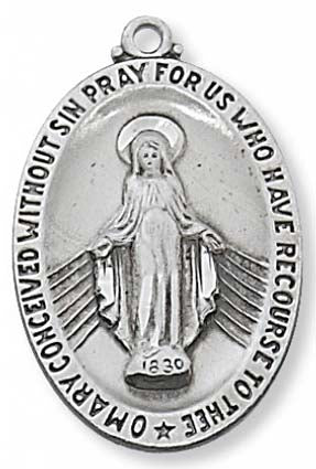 Sterling Silver Miraculous Medal  L336MI