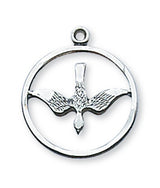 Sterling Silver Cut-Out Dove Necklace  L369