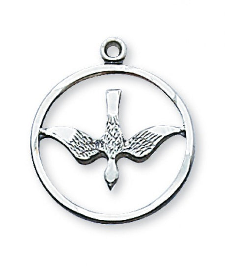 Sterling Silver Cut-Out Dove Necklace  L369
