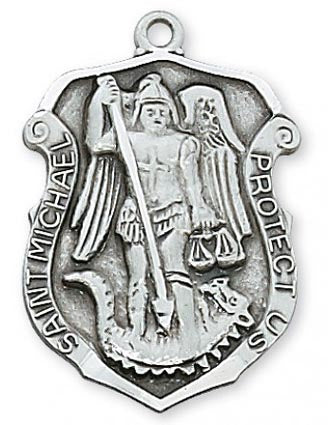 Saint Michael the Archangel Shield Medal  L414