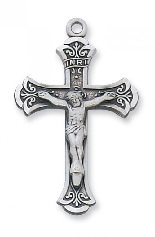 Sterling Silver Crucifix with Fleur-de-lis Ends  L5002X