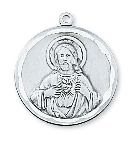 Sterling Silver Scapular Medal 7/8 inch   LMG4SC