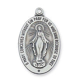 Oval Miraculous Medal in Sterling  L461MI