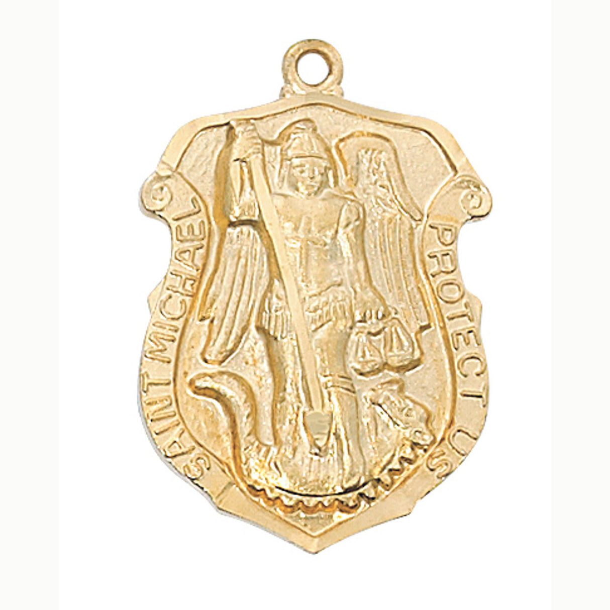 St Michael Police Shield Gold over Sterling Pendant J414