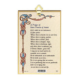 St Francis of Assisi Mosaic Plaque from Italy 4x6 inches