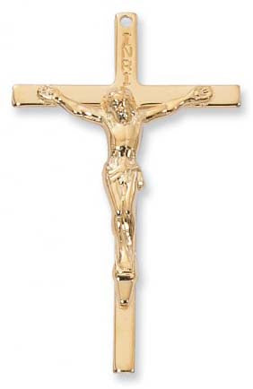Crucifix Pendant in Gold over Sterling Silver  J6026S