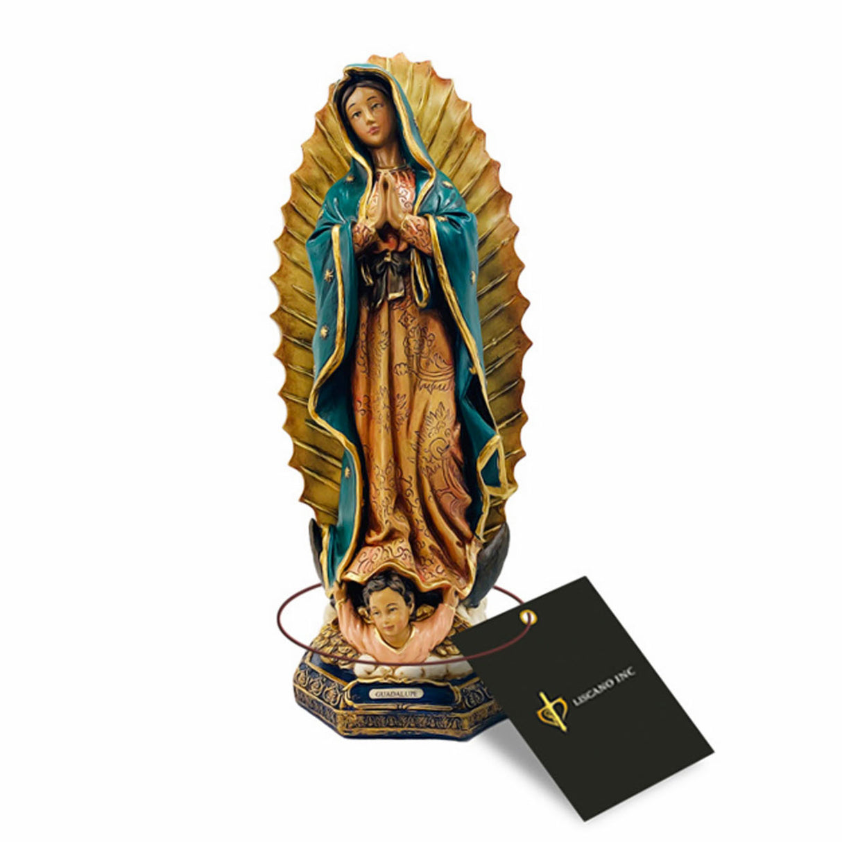 18 inch Our Lady of Guadalupe Full Color Plaster Statue