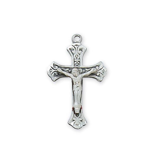 Silver Crucifix Necklace   L8045