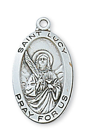 Saint Lucy Medal in Sterling Silver  L500LU