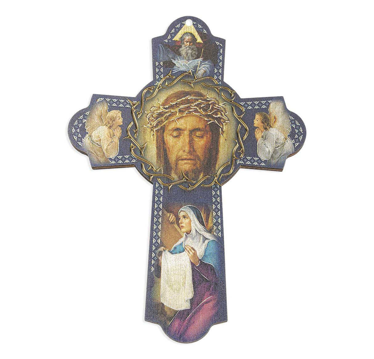 6 inch Holy Face Cross Plaque 348-170