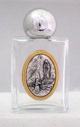 7cm Glass Holy Bottle with Our Lady of Lourdes Medal