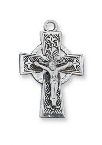 Sterling Silver Celtic Crucifix Pendant  L8084
