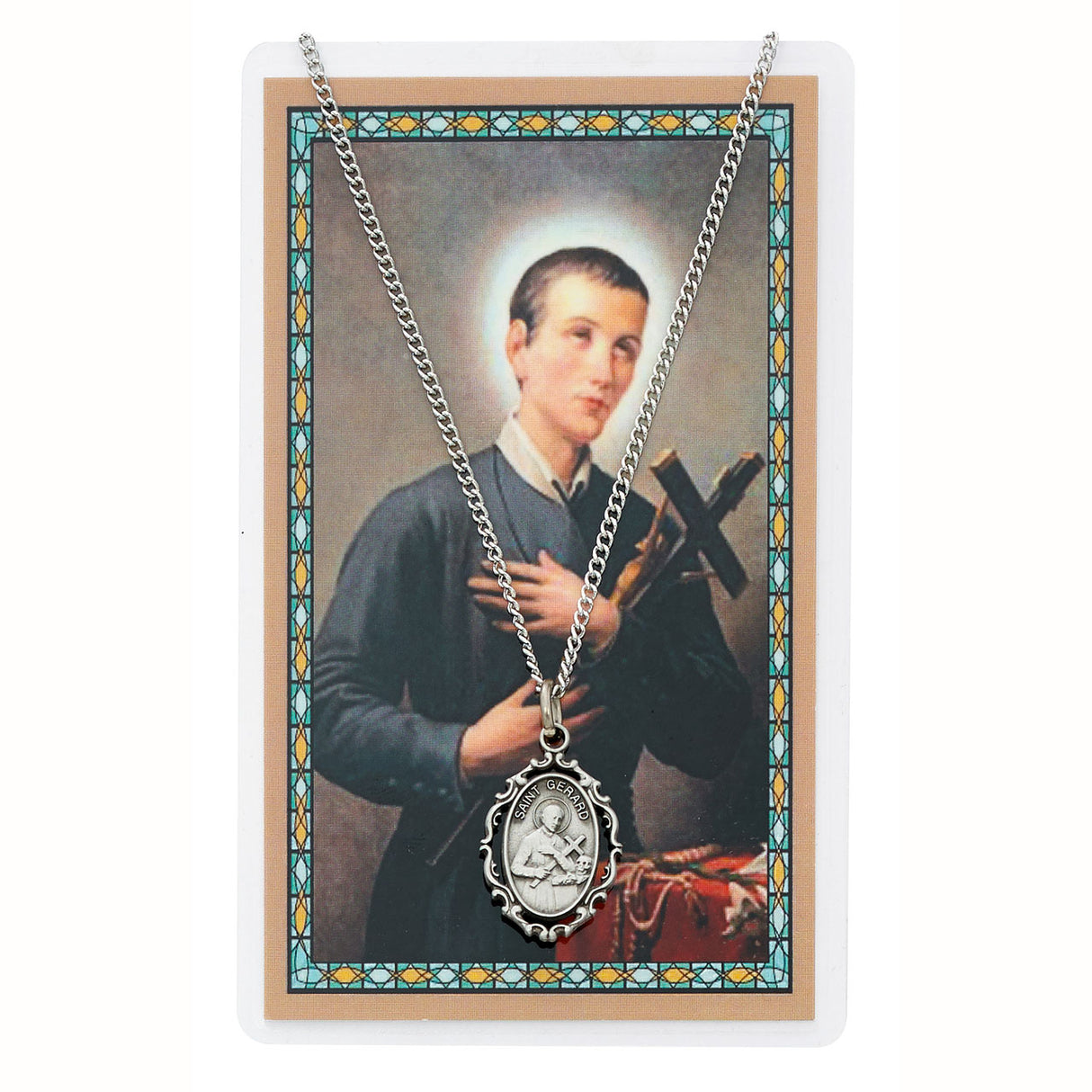 Saint Gerard Pewter Medal & Prayer Card Set  PSD621GR