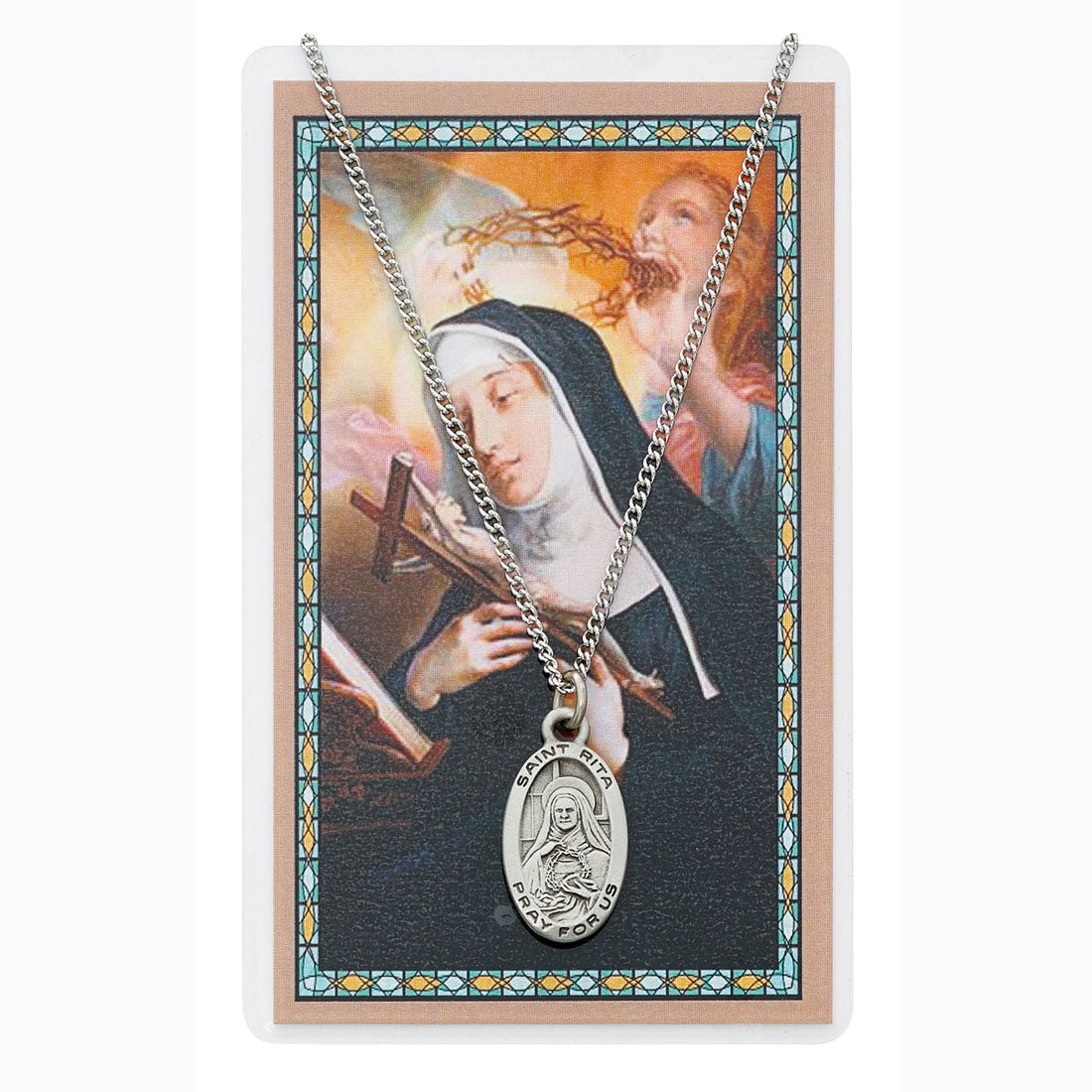 St Rita Pendant and Prayer Card Set  PSD500RT