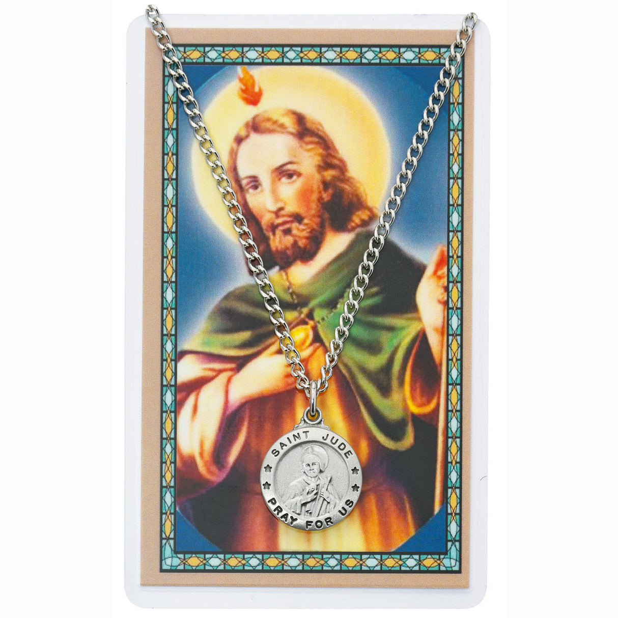 Saint Jude Pewter Medal & Prayer Card Set  PSD600JU