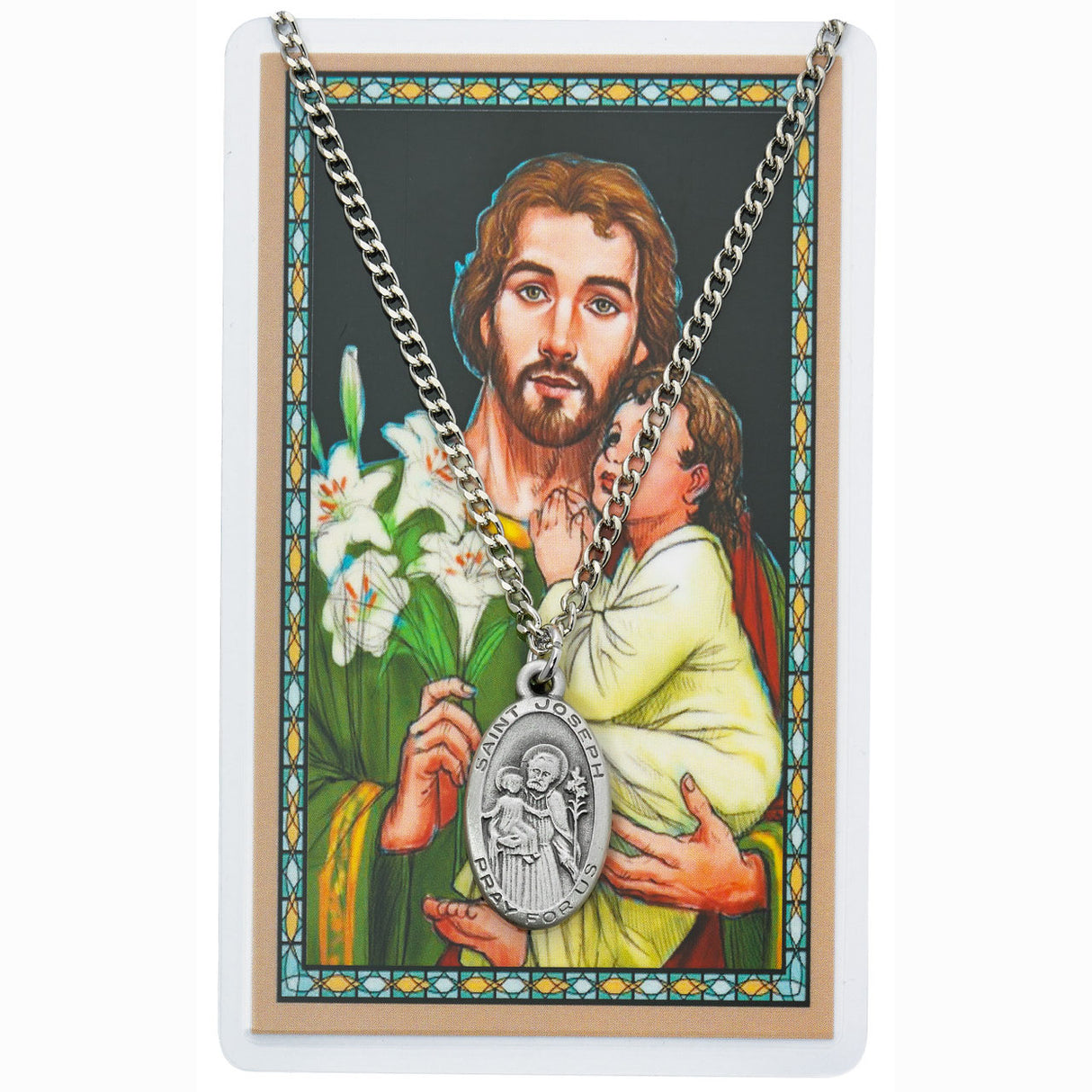 St Joseph Pendant and Holy Card Set PSD550JS