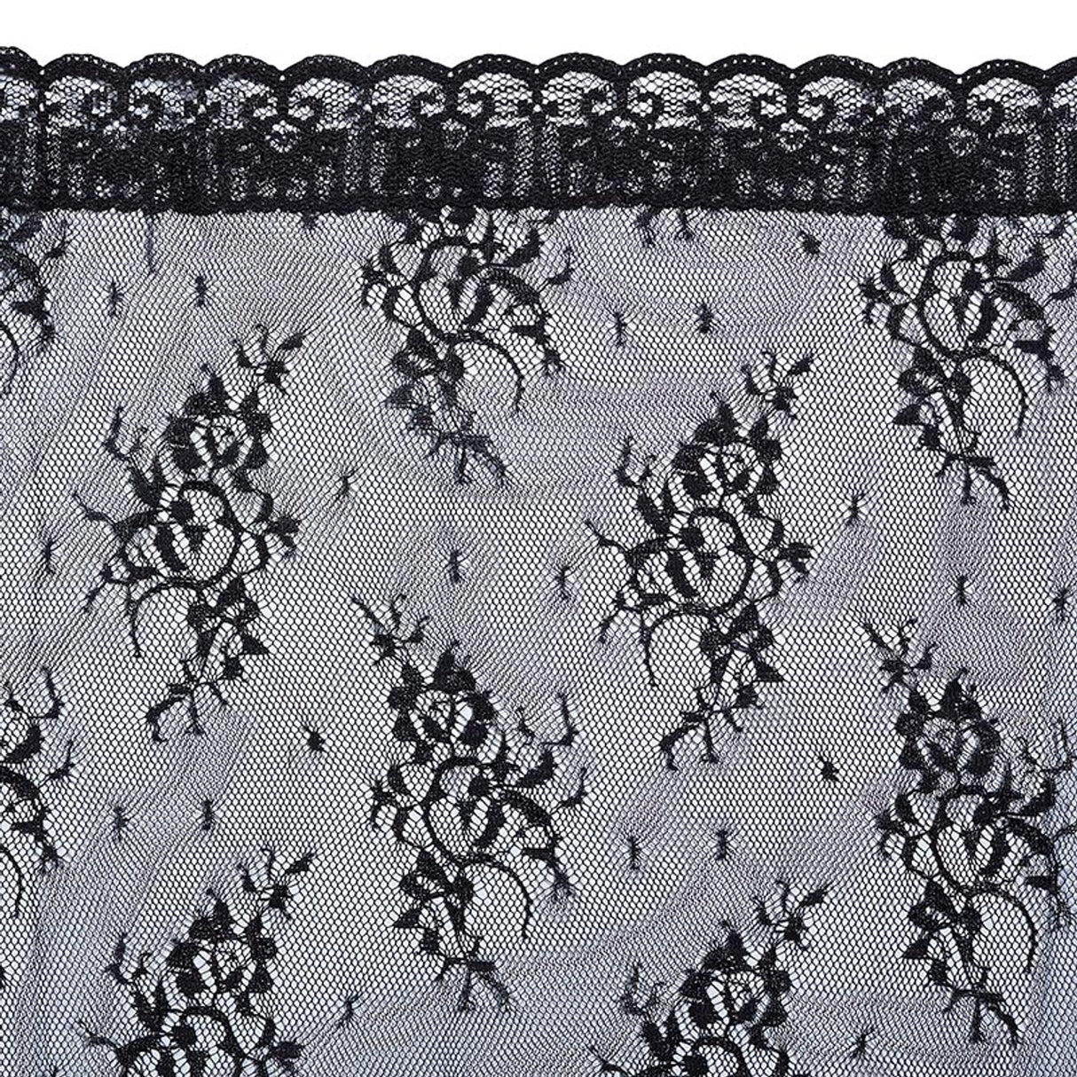 Black Long Chapel Veil with Tassels J2588
