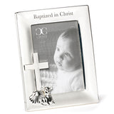 6.75in Silver Baby Baptism Frame from Caroline Collection