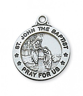 Saint John the Baptist Sterling Silver Medal   L600JBT