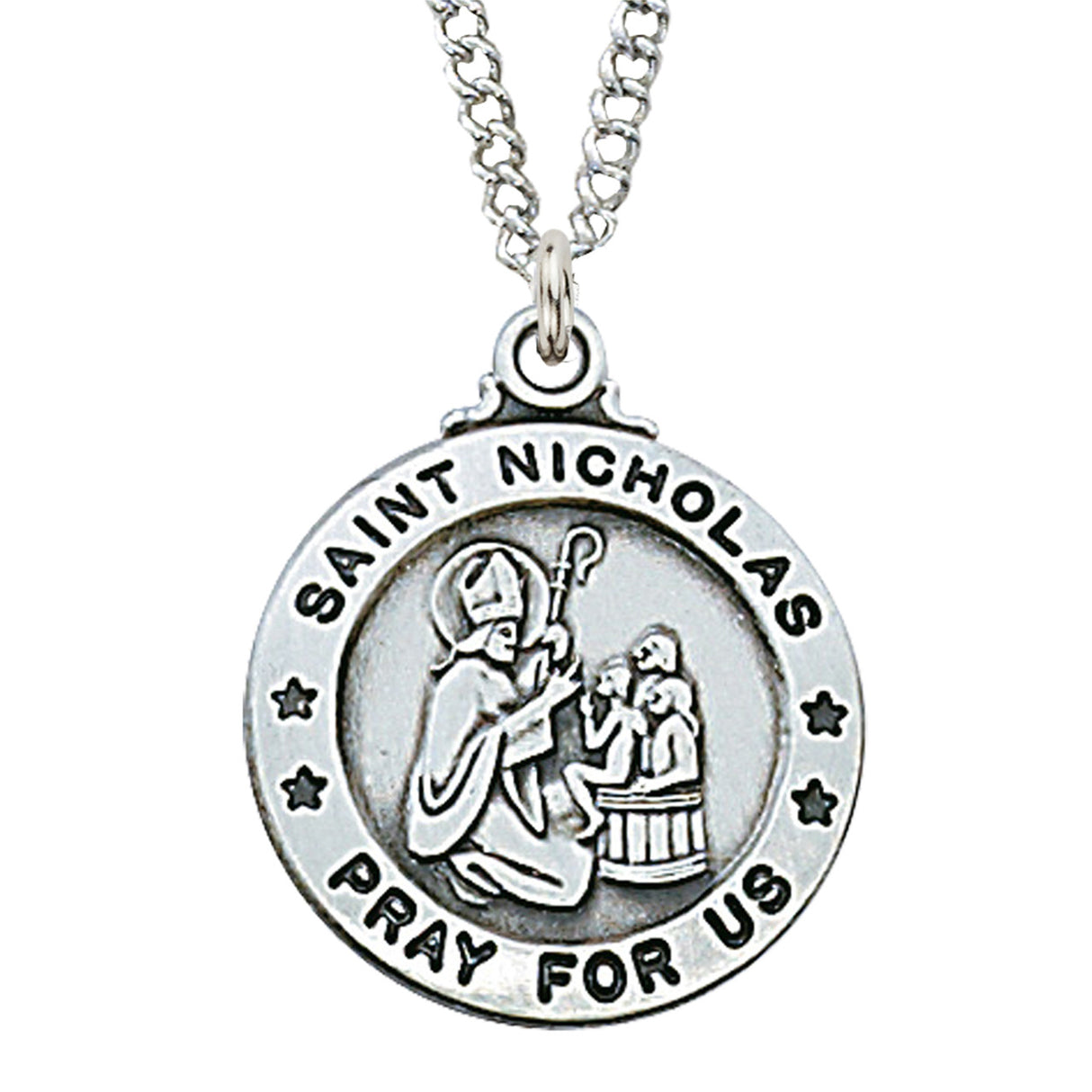 Saint Nicholas Sterling Silver Medal   L600NC