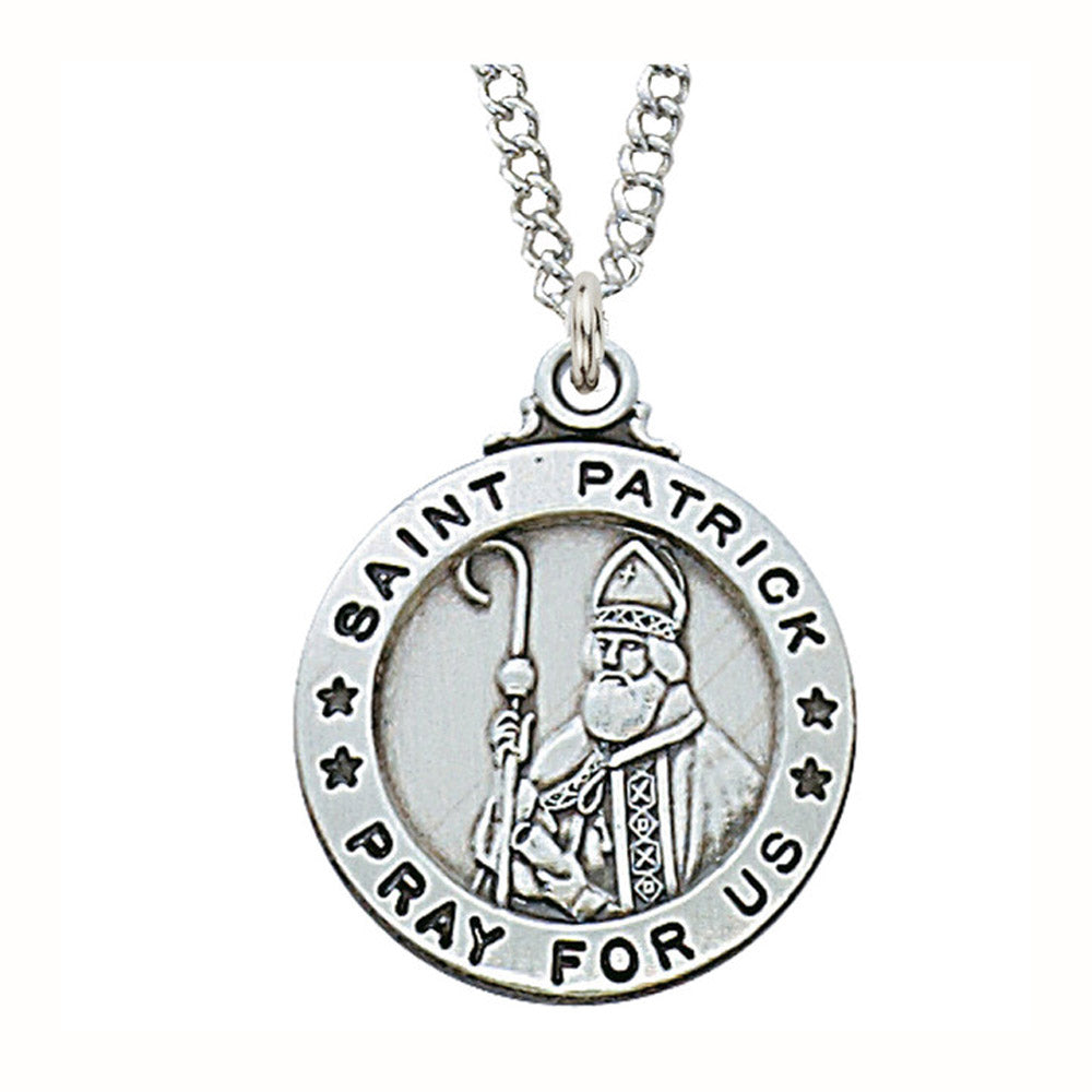 Saint Patrick Sterling Silver Medal   L600PT