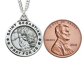 Saint Sebastian Sterling Silver Medal - no. L600SB