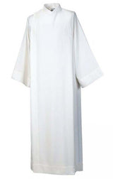 White Front Wrap Alb with Velcro Closure 424
