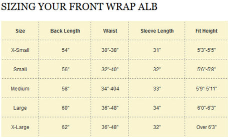 White Front Wrap Alb with Velcro Closure 424