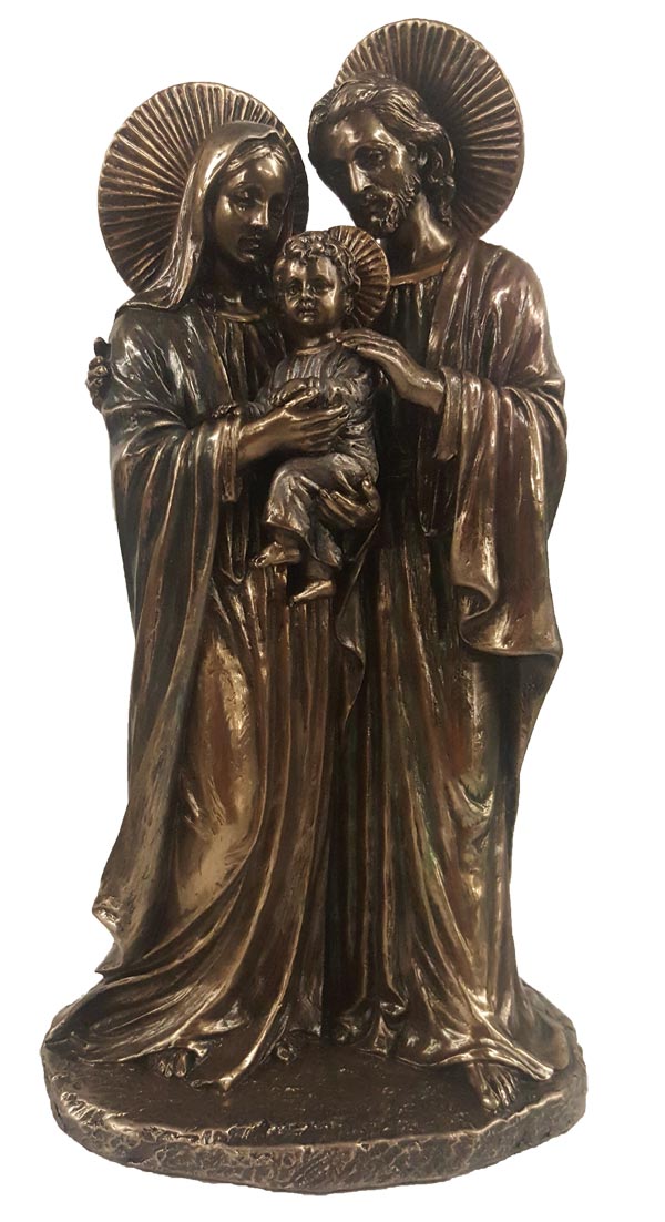 Standing Holy Family Bronze Statue by Veronese Statuary 8.5 inches