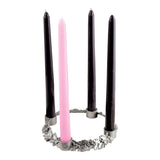 Pewter Holly Leaf Advent Wreath AD103