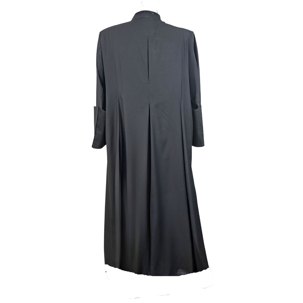 33 Button Black Clergy Cassock with Zipper