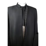 33 Button Black Clergy Cassock with Zipper