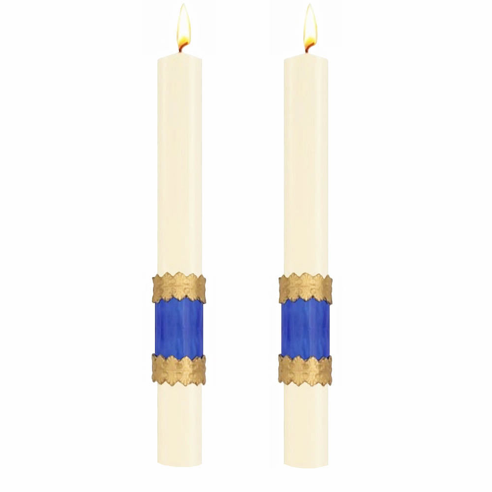 Set of Two Divinity Side Altar Candle from Dadant - All Sizes