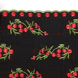 Infinity Black & Red Floral Chapel Veil