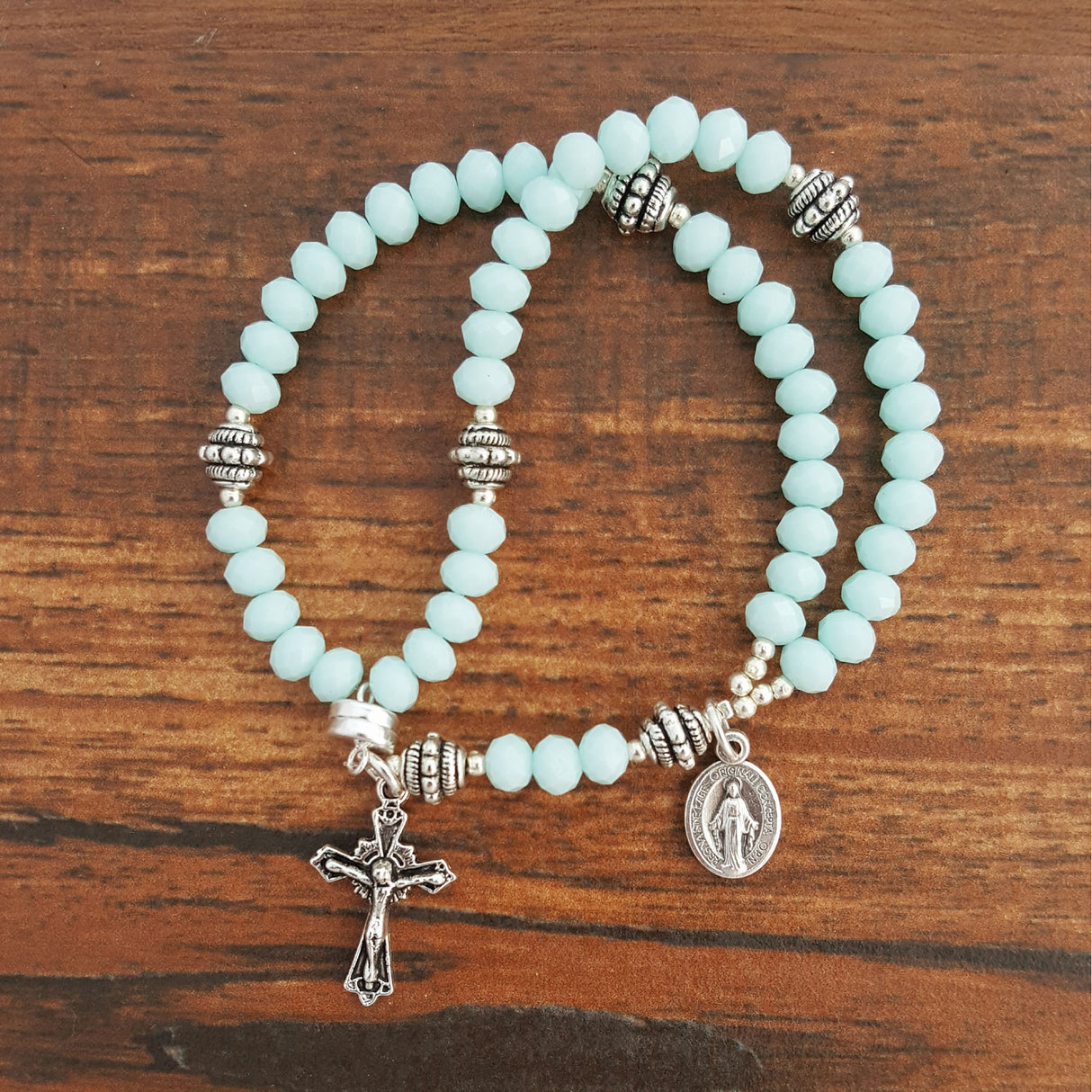 Minty Magnetic Wrist Rosary