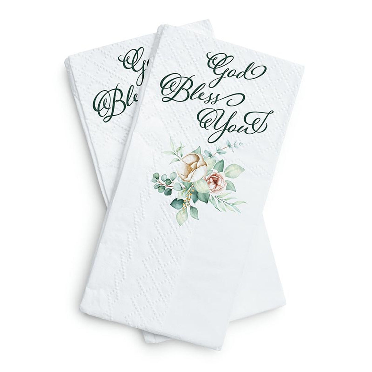 God Bless You Tissue Pack 10ct - Floral Design Wrap