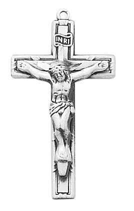 1 Inch Sterling Silver Crucifix Pendant  no. L9028