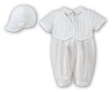 Tomie Baptism Romper with Vest & Hat