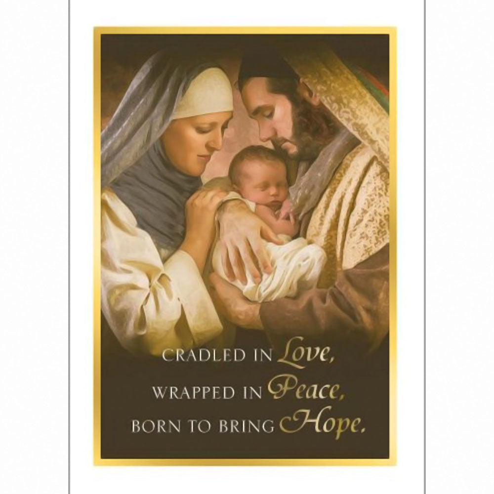 Personalized Cradled in Love Christmas Cards 50ct