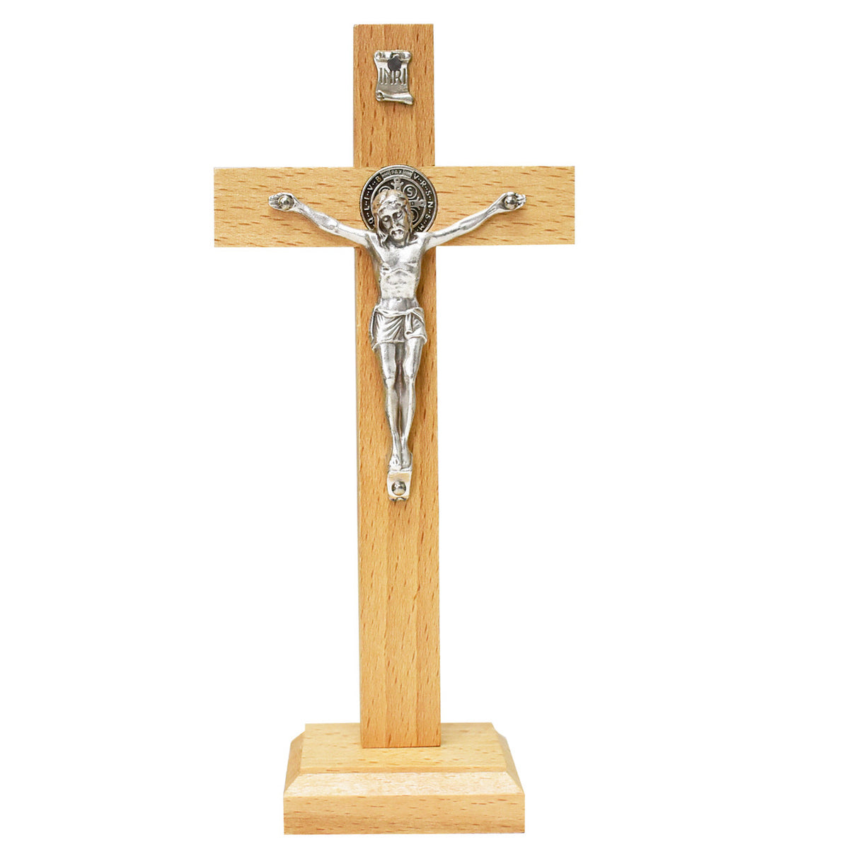 7" Standing Benedict Brown Wood Crucifix 35-32