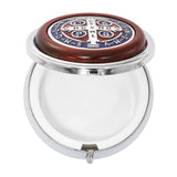 2" Wood & Enamel St. Benedict Pill or Rosary Box
