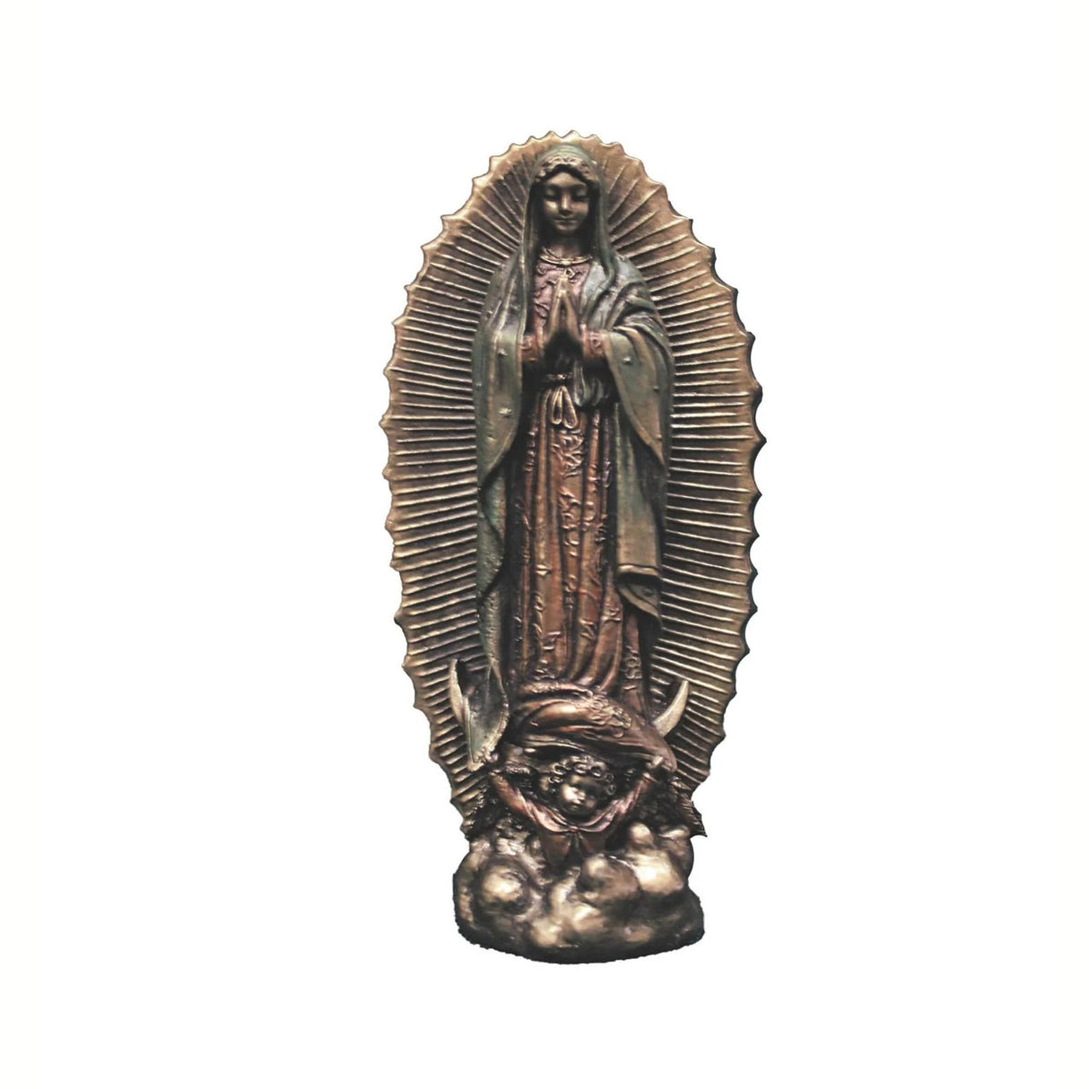 3.25 inch Our Lady of Guadalupe Bronze Finish Figure