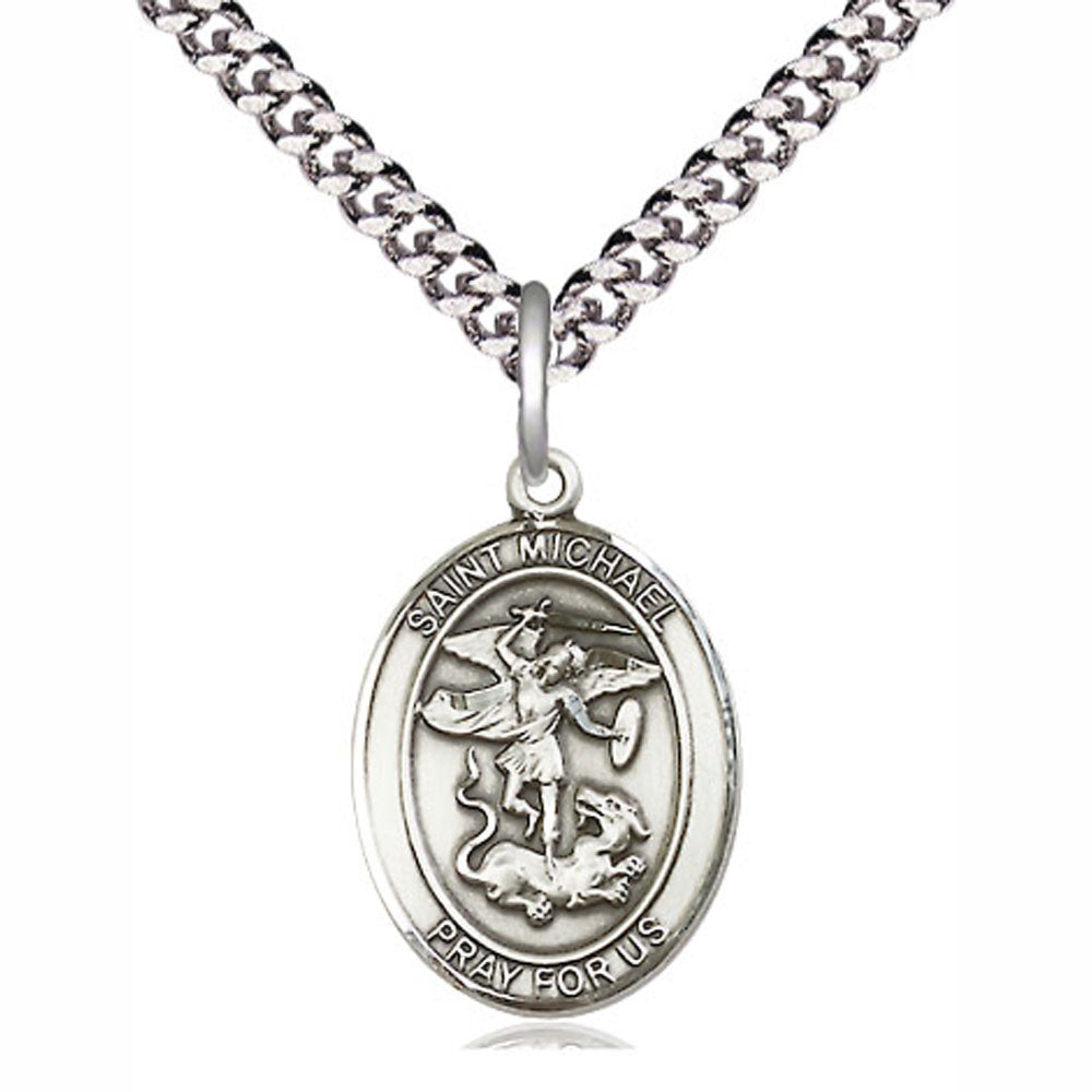St. Michael the Archangel Sterling Silver Medal 8076SS/20S