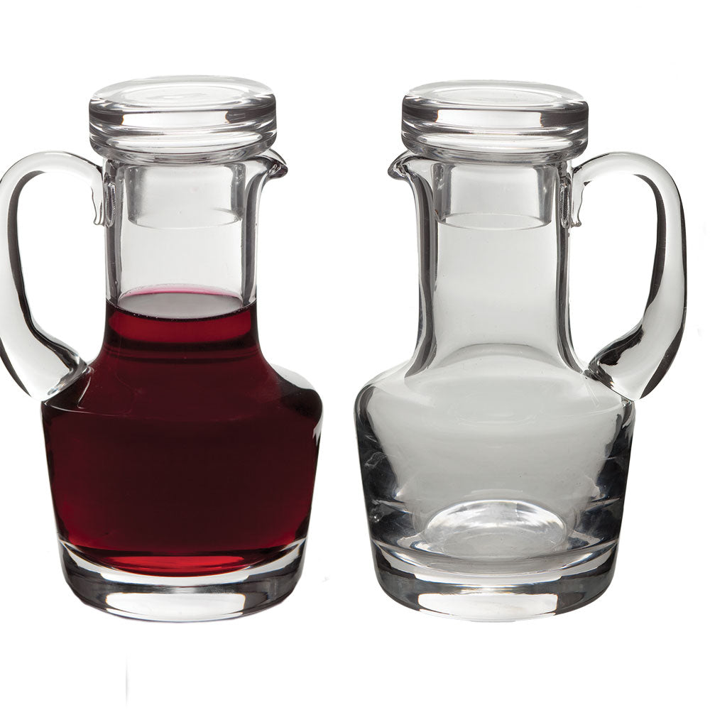 Modern Style Cruets with Falt-top Stoppers  6oz. capacity