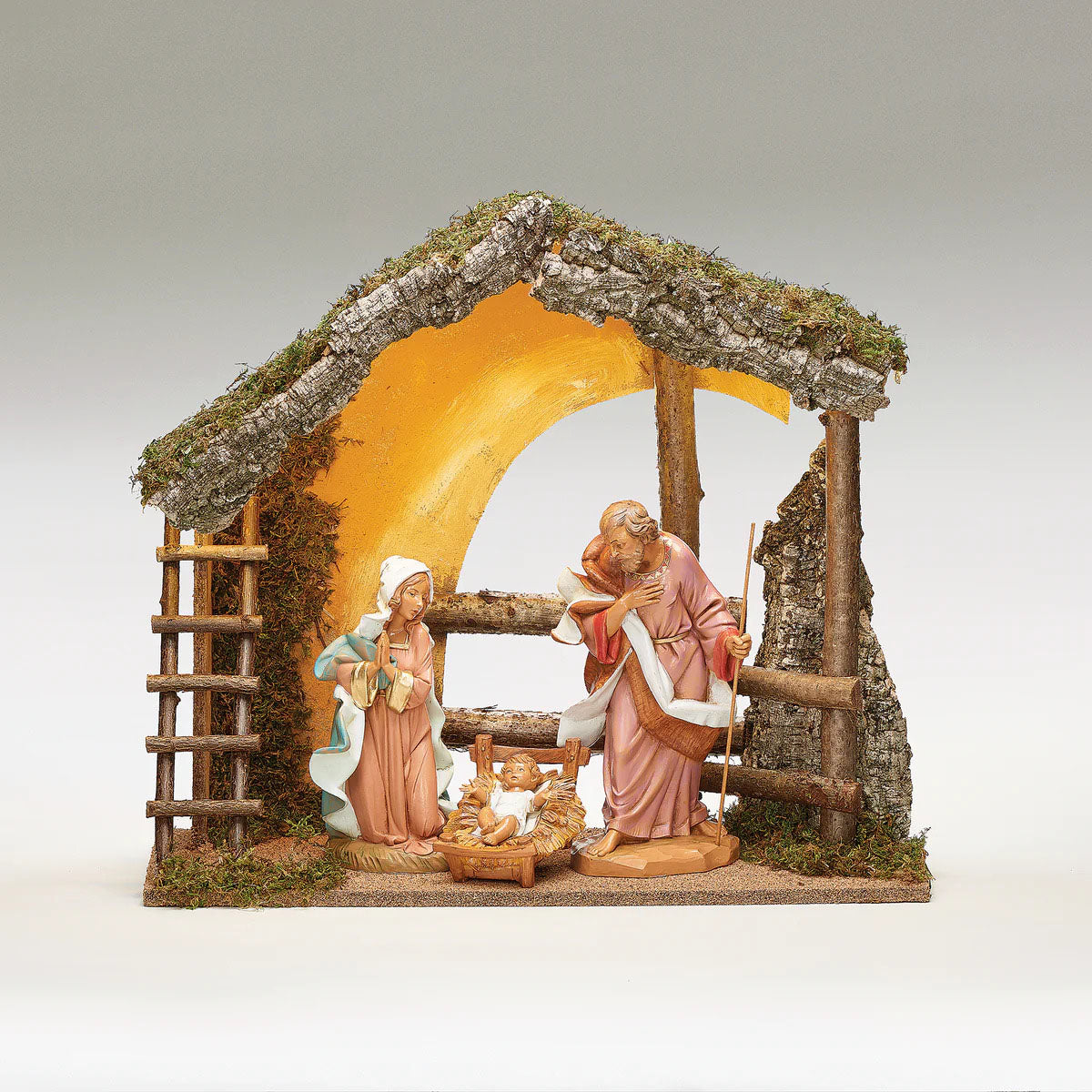 12 inch Scale Fontanini Holy Family Set with Italian Stable 54910