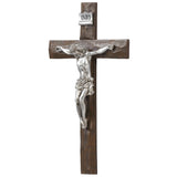 Silver Finish Resin Crucifix 20329 - 11.5 inches tall